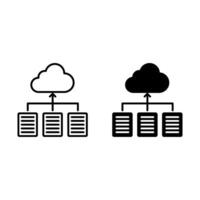 document upload to cloud icon vector