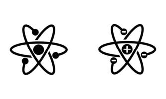 atomic molecule with the orbital of the electron icon vector