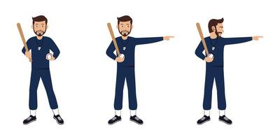 Baseball Coach Character Design vector