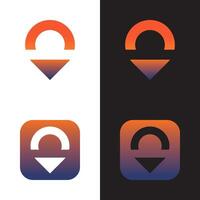 four different icons for the app store vector