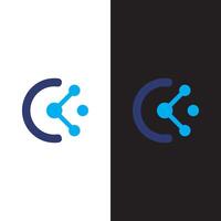 two logos for a company that is called c vector