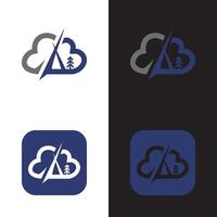 a logo for a company that is called cloud vector