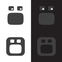 a set of four different icons vector