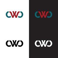 two logos for cwc and cwc vector