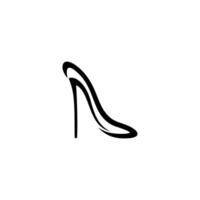 a black and white image of a high heel shoe vector