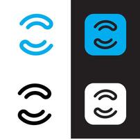 four different icons for the letter c vector