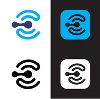four different icons for the wifi network vector