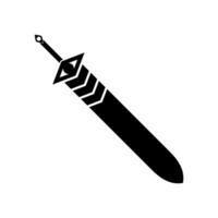 sword icon in simple style on white background vector