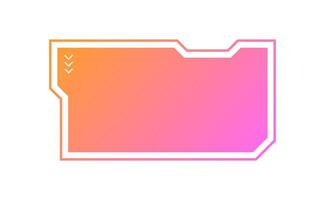 Futuristic element illustration. Colorful lower third overlay. vector