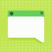 Speech bubble square background with copy space. Message banner illustration. vector