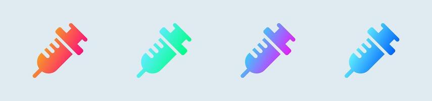 Inject solid icon in gradient colors. Medicine signs illustration. vector