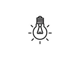 Light bulb icons set. Outline illustration for web and mobile design vector