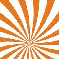 An orange and white striped background with a sunburst vector