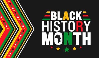 Black History Month background or banner design template is observed every year in October. Holiday concept. eps 10 vector
