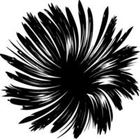 black brush Abstract stroke set vector