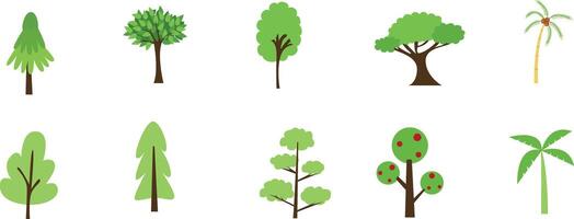 Various Forest tree Illustration vector