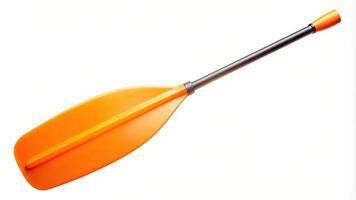 A paddle with an orange handle and black tip photo