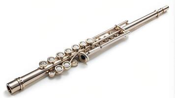 Classical flute isolated on a white background with clipping path, simplicity,classical flute, symphony, isolated, white background, minimalism, instrument, classical music, musician photo