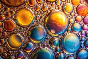Mixture of soap and oil viewed under the microscope Eye Level, microscope, organic, microscopic, droplet, blend, fluid, oil, vivid colors, scientific research, colorful,soap, composition photo