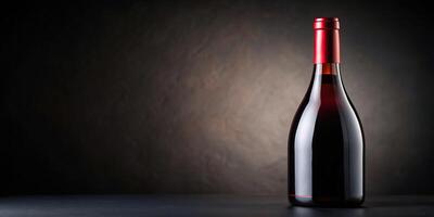 drink, premium, close-up, vineyard, A close up view of a bottle of premium Empreinte de Terroir Bourgueil red wine titled at an angle to showcase its elegant label and rich red color photo