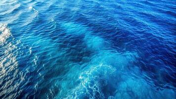 abstract, relaxing,deep blue, surface, ocean, beauty, nature, aerial view, background, peaceful, wave, water, clear, aqua, Deep blue water with abstract ocean background from an aerial view photo