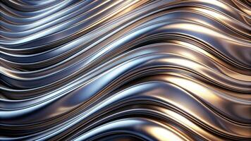 metallic surface, silver, wavy, minimalistic, texture, shiny, design, long shot, sleek, Metallic wavy silver shiny chrome texture abstract vertical background with a long shot perspective photo