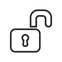 Open Access Symbol or Unlocked Padlock Icon vector