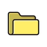 Simplified Storage Solution or Essential File Keeper Icon vector