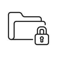 Secured Data Folder Icon vector