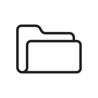 Modern and minimalist folder icon vector