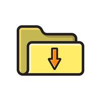 Data transfer icon for digital download folders vector