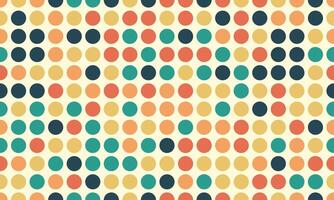 Colorful Retro Polka Dot Pattern Background vector