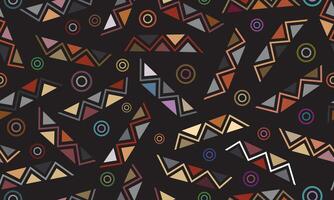 Colorful abstract zigzag seamless pattern on dark background vector