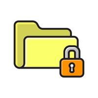 Encrypted Folder Symbol or Locked Digital Archive Icon vector