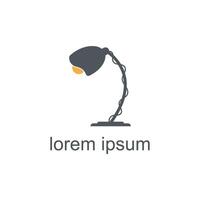 Unique Table Lamp Logo Design vector