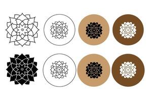 Lotus flower design, set, Yoga abstract collection vector