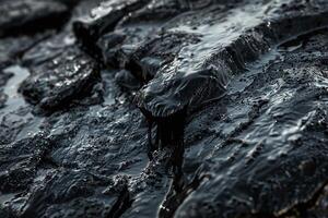 water flow over black rocks photo