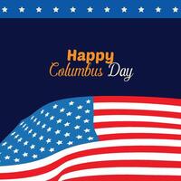 Wavy background of columbus day vector