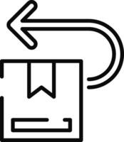 Rounded Stroke Return Icon vector