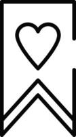 Rounded Stroke Favourite Icon vector
