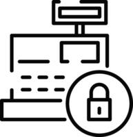 Rounded Stroke Closed Register Icon vector