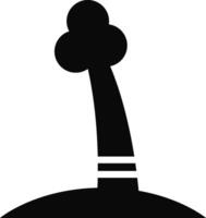 Rounded filled Beach Icon vector