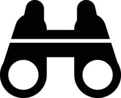 Rounded filled Binoculars Icon vector