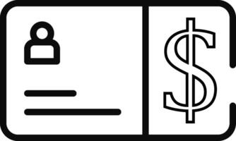 Rounded Stroke Membership Prices Icon vector