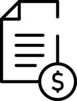 Rounded Stroke Invoice Icon vector