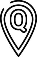 Rounded Stroke Queue Here Icon vector