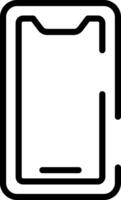 Rounded Stroke Smartphone Icon vector