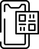 Rounded Stroke QR Code Icon vector
