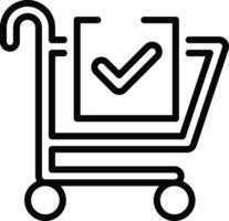 Rounded Stroke Purchase Icon vector