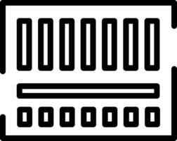 Rounded Stroke Barcode Icon vector